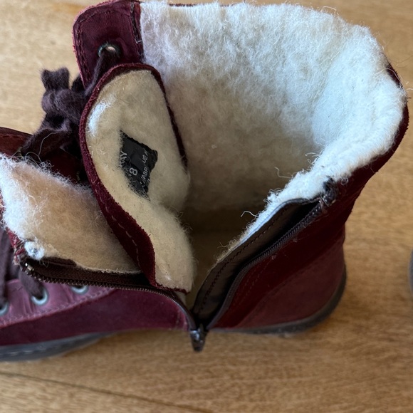 Stylish Jamaray Maroon Suede Lace-Up Boots for Women - Picture 7 of 11